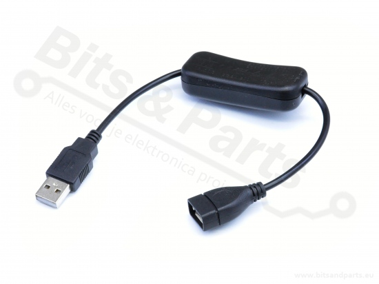 USB Voedingskabeltje met aan/uit schakelaar 0,3m